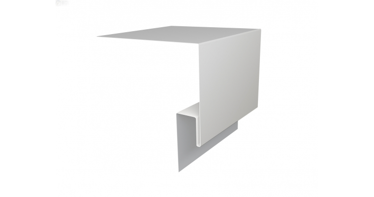 Планка околооконная сложная (Блок-хаус, Экобрус) Grand Line 200х75х23 0,45 PE с пленкой RAL 9003 сигнальный белый изображение, анонсные картинки товара