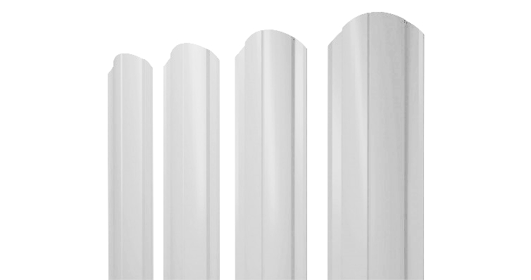 Штакетник Круглый фигурный 0,45 Drap TX RAL 9003 сигнальный белый изображение, анонсные картинки товара