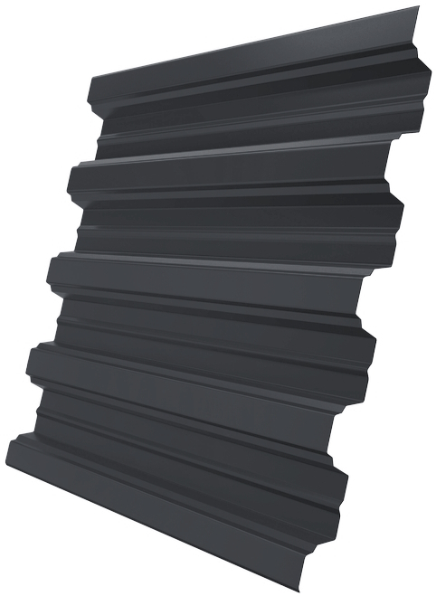 Профнастил Н75R 0,7 PE-Double RAL 7024 мокрый асфальт изображение, анонсные картинки товара