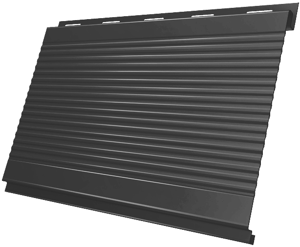 Вертикаль 0,2 gofr 0,5 Satin Matt TX с пленкой RAL 9005 черный изображение, анонсные картинки товара