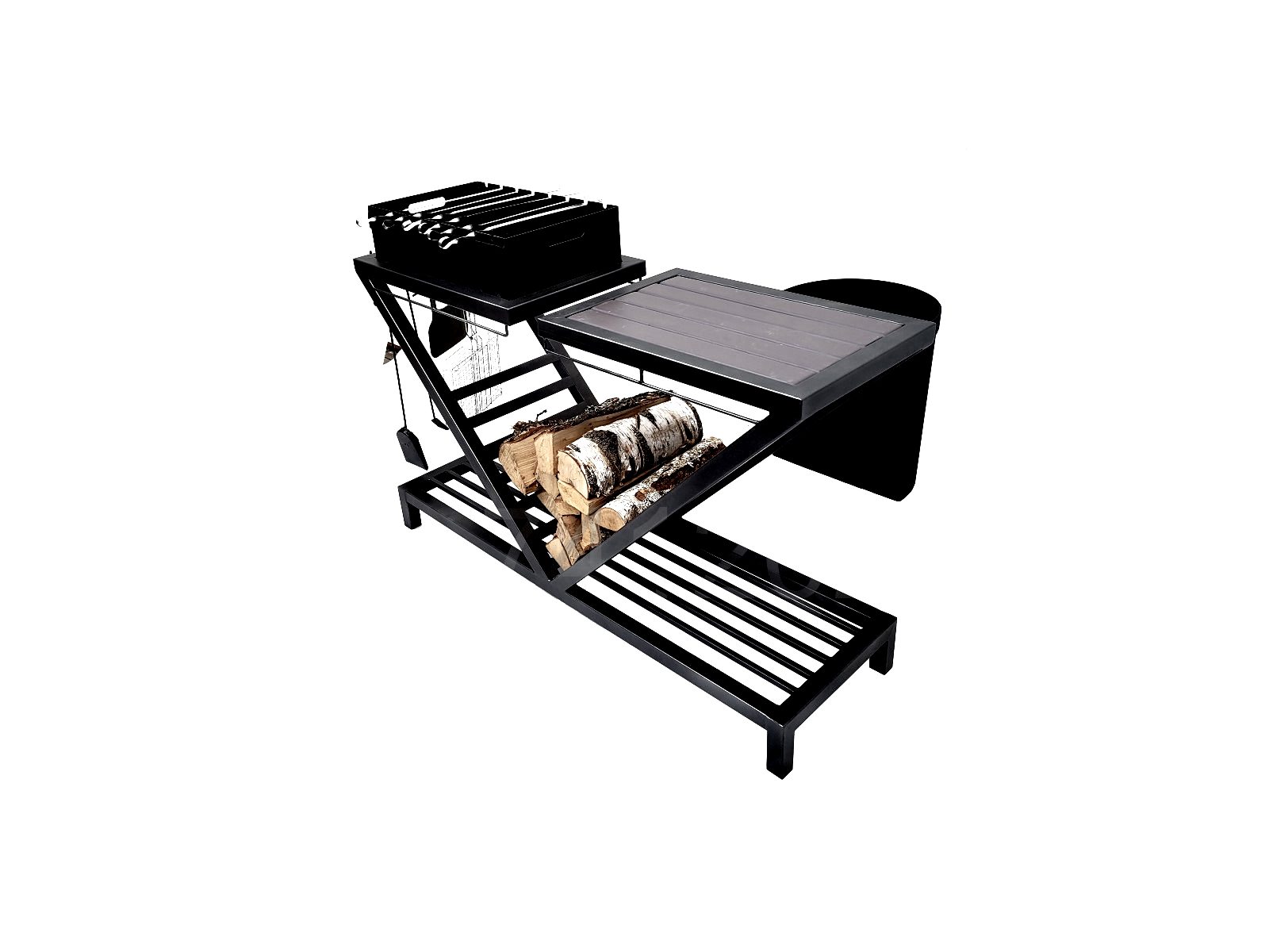 Мангал М.40-Т1 (полочка дерево) изображение, анонсные картинки товара