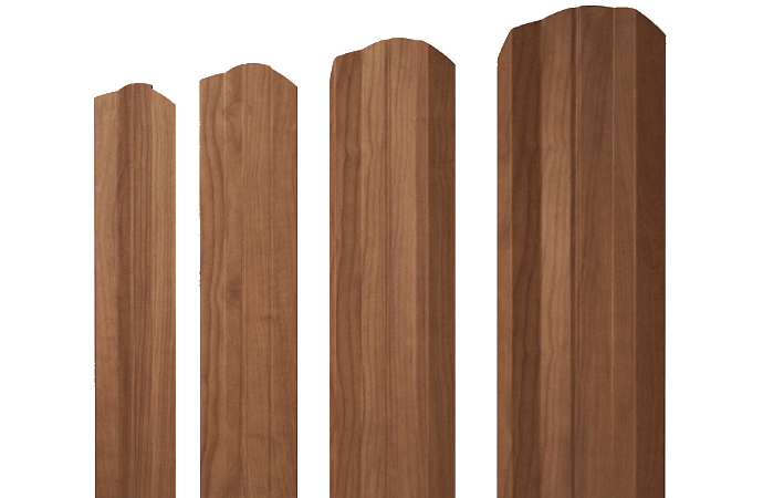 Штакетник М-образный А фигурный 0,45 Print Elite Honey Wood TwinColor изображение, анонсные картинки товара