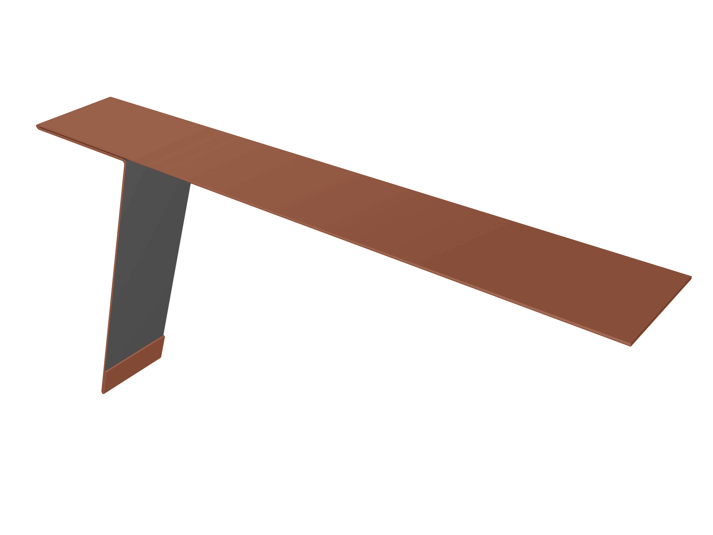 Планка карнизная фальц 130х80 0,5 Satin Мatt RAL 8004 терракота изображение, анонсные картинки товара