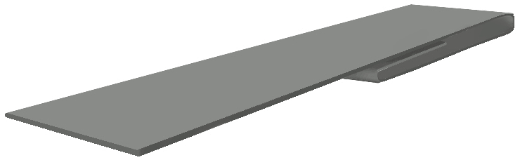 Планка финишная 46х25 0,45 PE с пленкой RAL 7005 мышино-серый (3м) изображение, анонсные картинки товара