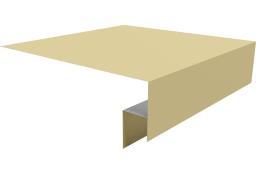 Планка околооконная сложная 200х50х12 (j-фаска) 0,4 PE с пленкой RAL 1014 слоновая кость (2м) изображение, анонсные картинки товара