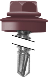 Саморез кровельный Daxmer 4,8х29 RAL 3005 (250) сверло №1 изображение, анонсные картинки товара