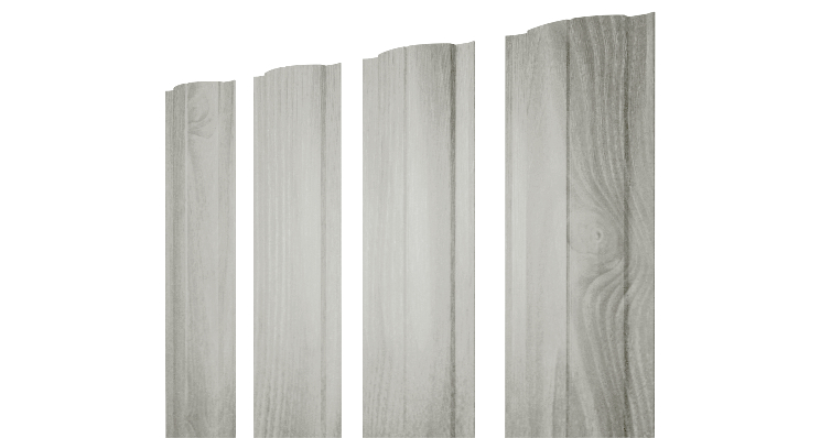 Штакетник Круглый с прямым резом 0,45 Print Elite Snow Wood TwinColor изображение, анонсные картинки товара