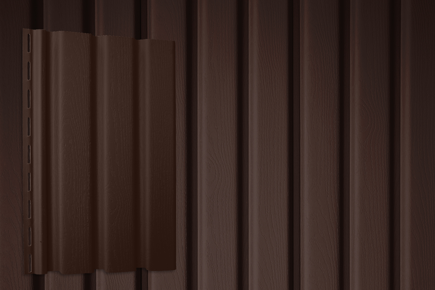 Сайдинг Рейка Grand Line Acryl темный дуб (3,0м) изображение, анонсные картинки товара