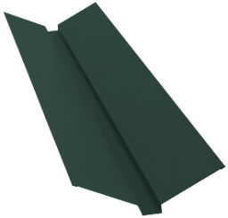 Планка ендовы верхней 115х30х115 0,45 Drap ST RAL 6005 зеленый мох (3м) изображение, анонсные картинки товара