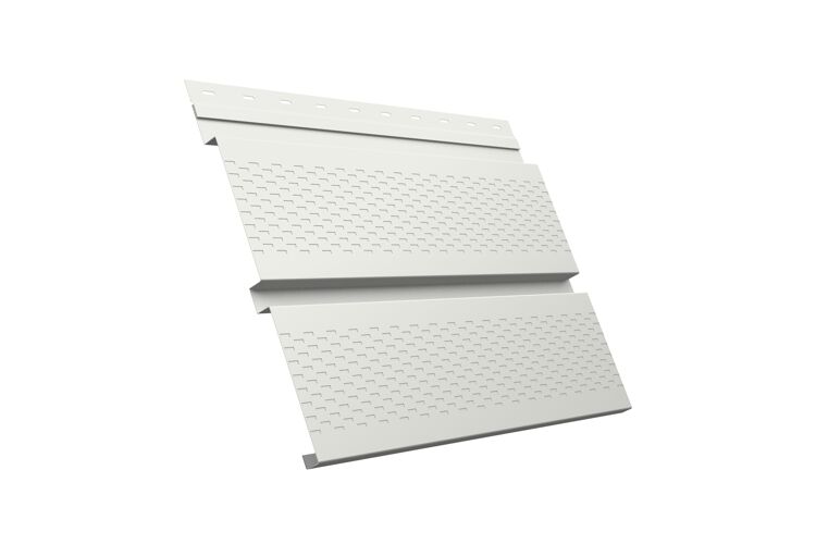 Софит металлический полная перфорация 0,4 PE с пленкой RAL 9003 сигнальный белый изображение, анонсные картинки товара