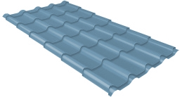 Металлочерепица камея 0,45 Drap TX RAL 5024 пастельно-синий изображение, анонсные картинки товара