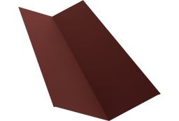 Планка ендовы верхней 145х145 0,5 Satin с пленкой RAL 3009 оксидно-красный (2м) изображение, анонсные картинки товара