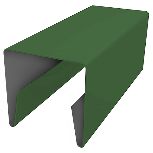 Планка П-образная заборная 24 0,45 PE с пленкой RAL 6002 лиственно-зеленый (3м) изображение, анонсные картинки товара