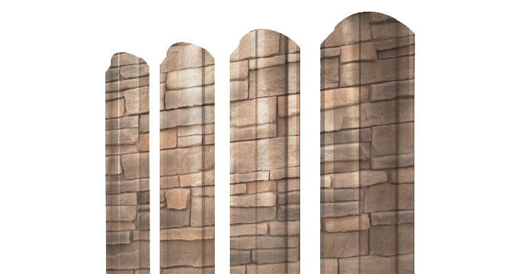 Штакетник Круглый фигурный 0,45 Print Elite Sand Stone TwinColor изображение, анонсные картинки товара