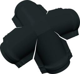 Четверник конька полукруглого Satin Matt TX с пленкой RAL 7016 антрацитово-серый изображение, анонсные картинки товара