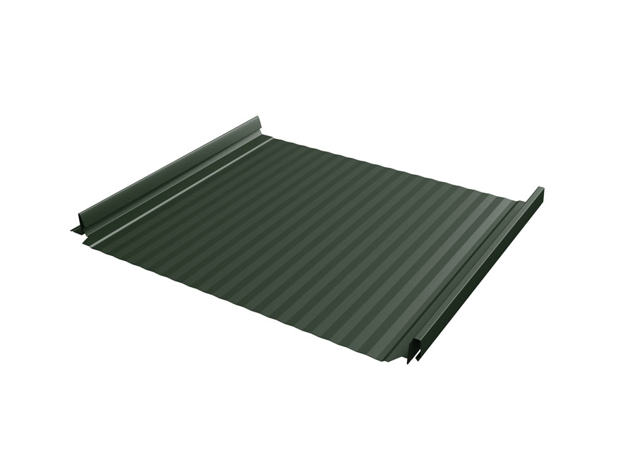 Кликфальц Pro Gofr Grand Line 0,5 GreenCoat Pural BT с пленкой на замках RR 11 темно-зеленый (RAL 6020 хромовая зелень) изображение, анонсные картинки товара