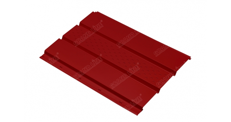 Софит металлический центральная перфорация 0,45 РЕ с пленкой RAL 3011 коричнево-красный изображение, анонсные картинки товара