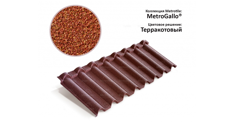 Лист Metrotile Gallo терракотовый изображение, анонсные картинки товара