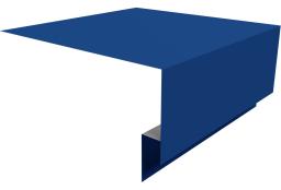 Планка околооконная сложная 200х75х18 (j-фаска) 0,4 PE с пленкой RAL 5005 сигнальный синий (3м) изображение, анонсные картинки товара