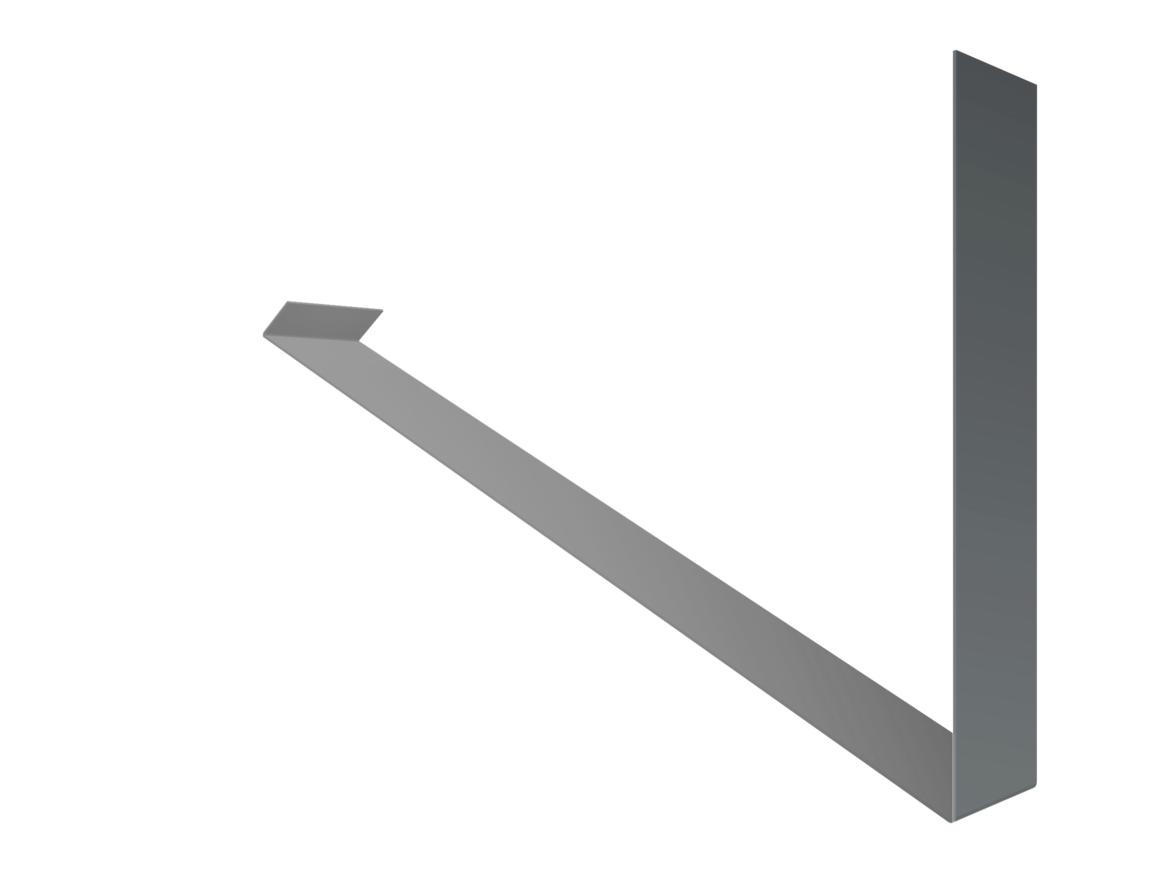 Планка примыкание верхнее к стене фальц 150х130х20 0,5 Satin Мatt RAL 7024 мокрый асфальт изображение, анонсные картинки товара