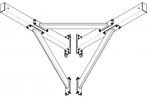 Кронштейн угловой под гасительную сетку RAL 7040 изображение, анонсные картинки товара