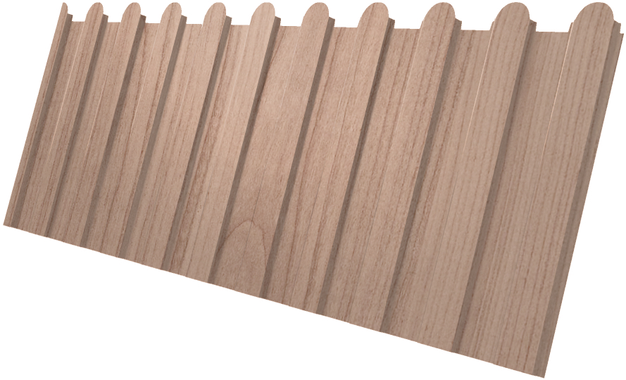 Профнастил С8A v01 фигурный 0,45 Print Elite White Wood TwinColor изображение, анонсные картинки товара