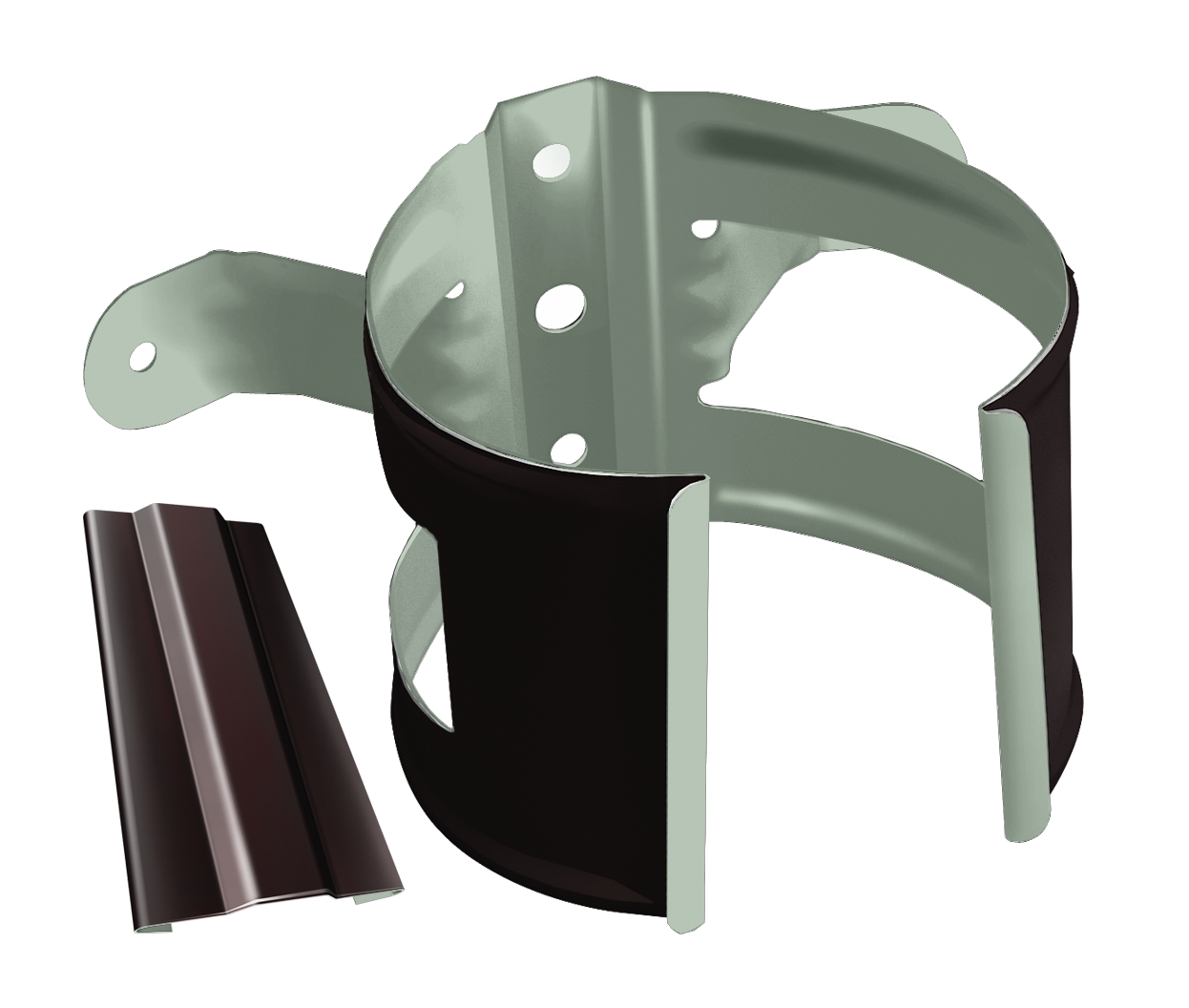 Кронштейн трубы на дерево Optima 90мм RR 32 темно-коричневый изображение, анонсные картинки товара