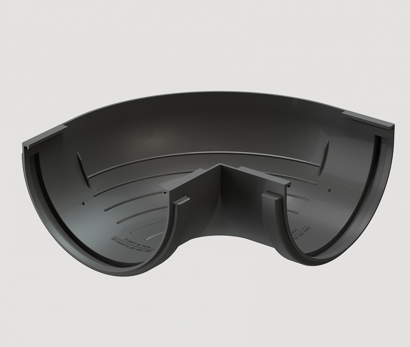 Döcke STANDARD Угловой элемент внешний 120 мм * 90˚ (Серый 7024) изображение, анонсные картинки товара