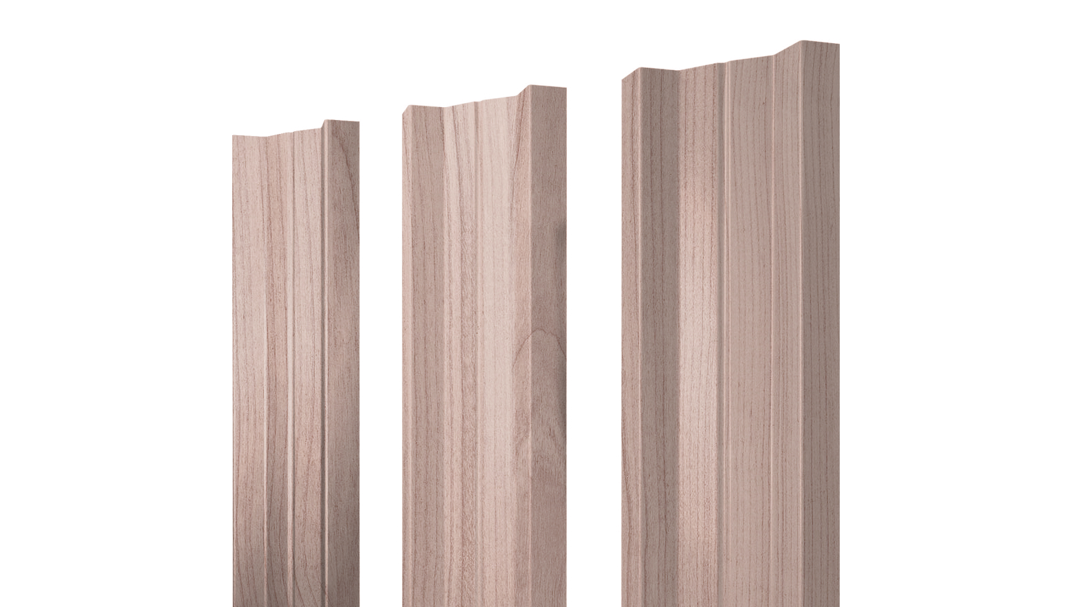 Штакетник М-образный В с прямым резом 0,45 Print Elite White Wood TwinColor изображение, анонсные картинки товара