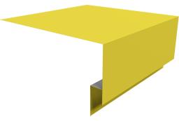 Планка околооконная сложная 250х75х18 (j-фаска) 0,45 PE с пленкой RAL 1018 цинково-желтый (3м) изображение, анонсные картинки товара