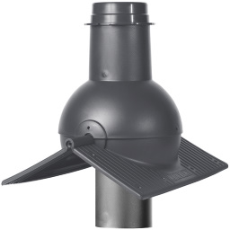 Выход канализации коньковый Krovent Pipe-cone серый изображение, анонсные картинки товара
