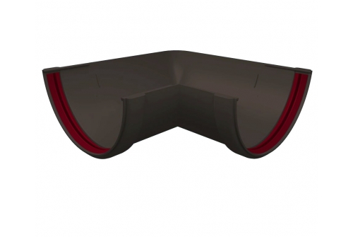 Угол желоба 90 град. универсальный ПВХ Grand Line графит (RAL 7024) изображение, анонсные картинки товара