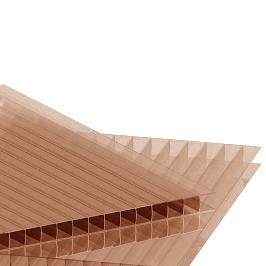 Сотовый поликарбонат КАРБОГЛАСС Премиум 8мм 2,1*12м (Колотый лед коричневый) изображение, анонсные картинки товара