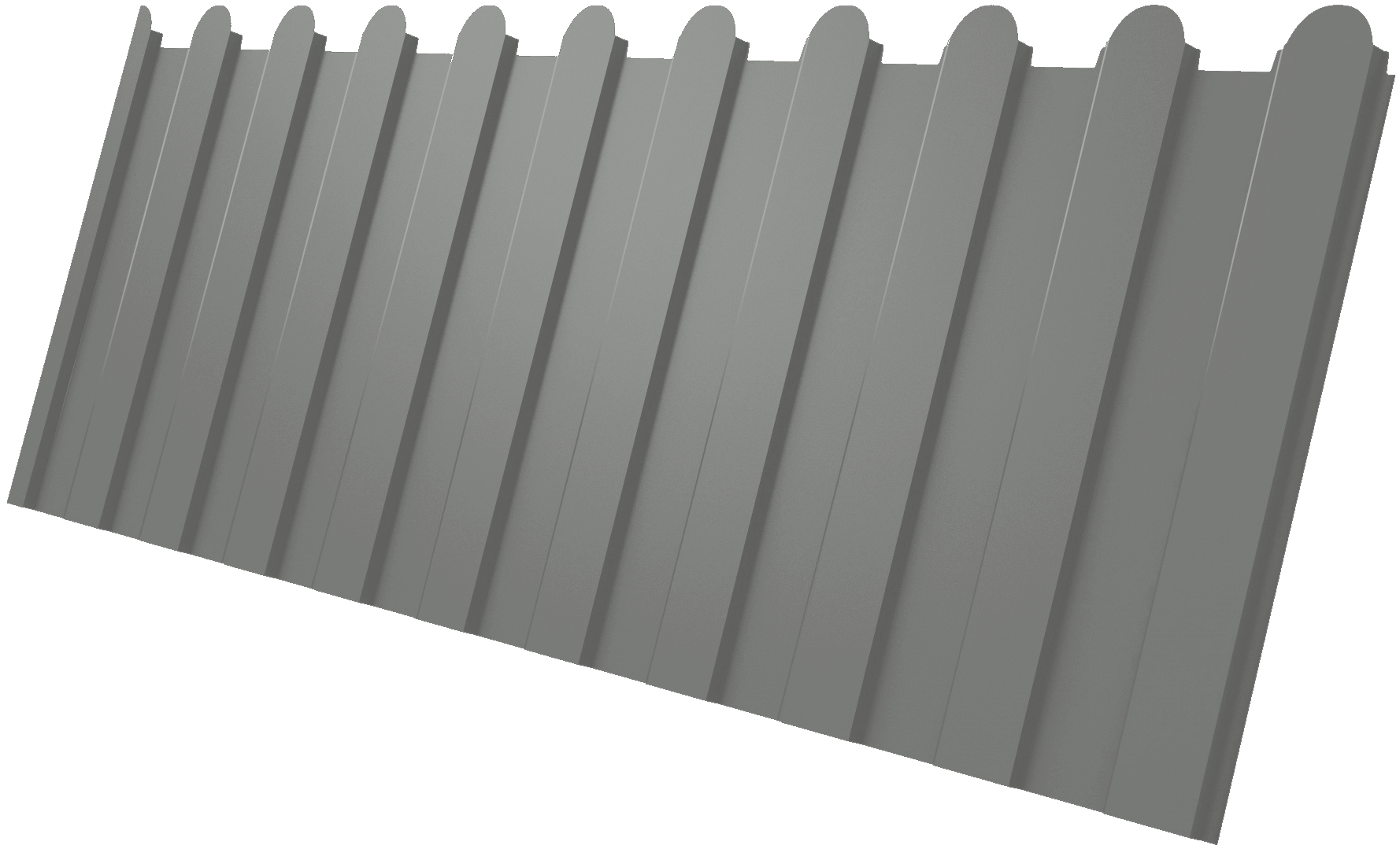 Профнастил С8A v01 фигурный 0,45 PE с пленкой RAL 7005 мышино-серый изображение, анонсные картинки товара