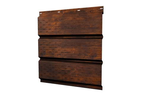 Софит металлический полная перфорация 0,45 Print Elite с пленкой Chestnut Wood TwinColor изображение, анонсные картинки товара