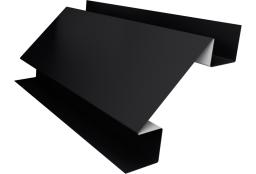 Планка угла внутреннего сложного Экобрус Grand Line 0,5 Satin Matt TX RAL 9005 черный (3м) изображение, анонсные картинки товара
