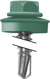 Саморез по металлу Daxmer 4,8х19 RAL 6000 (400) сверло №2 изображение, анонсные картинки товара