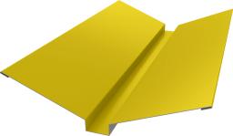 Планка ендовы верхней 115х30х115 0,45 PE с пленкой RAL 1018 цинково-желтый (3м) изображение, анонсные картинки товара