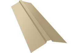 Планка конька прямоугольного 115х30х115 0,45 PE с пленкой RAL 1015 светлая слоновая кость (3м) изображение, анонсные картинки товара
