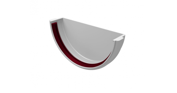 Заглушка желоба Классика 120 ПВХ Grand Line белая (RAL 9003) изображение, анонсные картинки товара