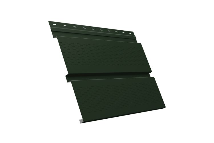 Софит металлический полная перфорация 0,4 PE с пленкой RAL 6005 зеленый мох изображение, анонсные картинки товара