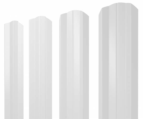 Штакетник М-образный А фигурный 0,5 Satin RAL 9003 сигнальный белый изображение, анонсные картинки товара