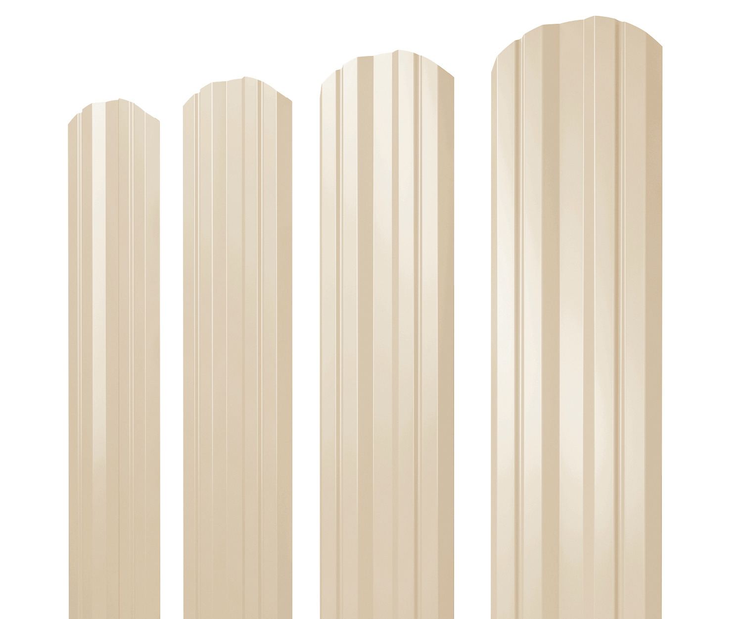 Штакетник Twin фигурный 0,45 PE RAL 1015 светлая слоновая кость изображение, анонсные картинки товара