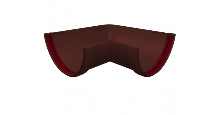 Угол желоба составной 90-150 град.Классика 120 ПВХ Grand Line коричневый (RR  изображение, анонсные картинки товара