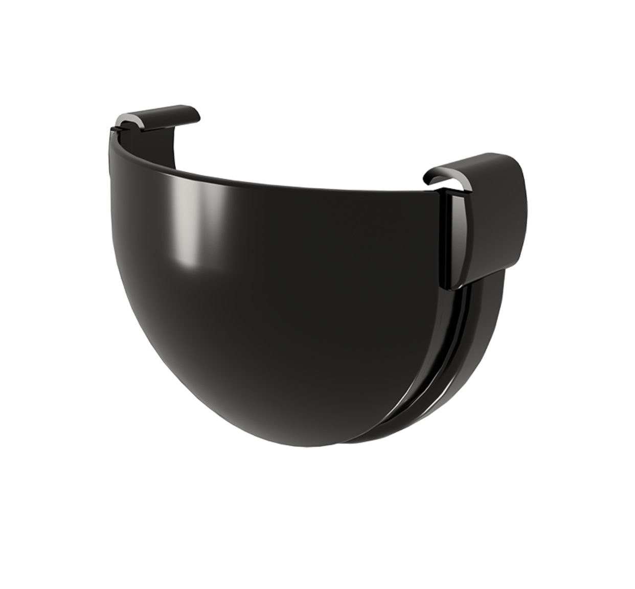 Заглушка желоба Дизайн 135 ПВХ GL черный (RAL 9005) изображение, анонсные картинки товара