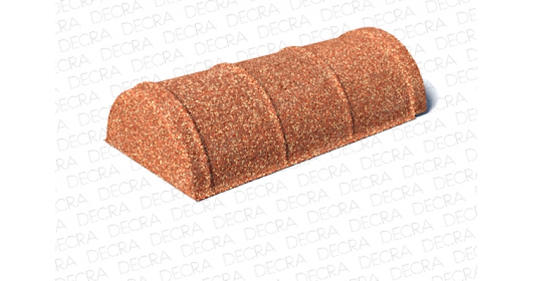 Конек полукруглый начальный AeroDek Tradition /Firenze терракота изображение, анонсные картинки товара