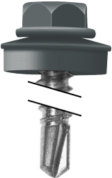 Саморез по металлу Daxmer 5,5х25 RAL 7026 (250) сверло №3 изображение, анонсные картинки товара