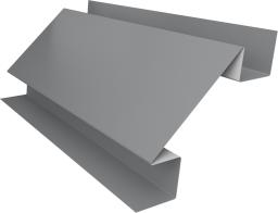 Планка угла внутреннего сложного Экобрус Grand Line 0,45 PE с пленкой RAL 7004 сигнальный серый (2м) изображение, анонсные картинки товара