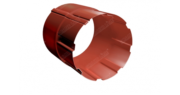 Соединитель трубы Grand Line 90 мм RAL 8004 терракота изображение, анонсные картинки товара