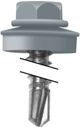 Саморез по металлу Daxmer 5,5х19 RAL 7000 (250) сверло №3 изображение, анонсные картинки товара